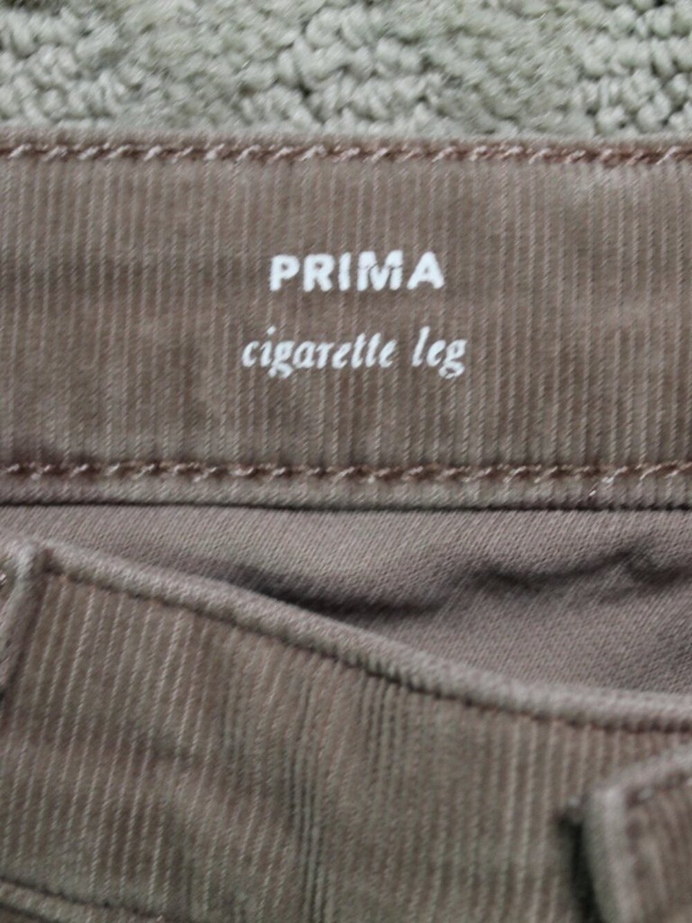 AG Adriano Goldschmied Prima Cigarette Leg Womens 8 Tan Corduroy Pants - Picture 5 of 8